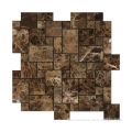 Emperador Dark Marble Polished Mini Versailles Mosaic Tile